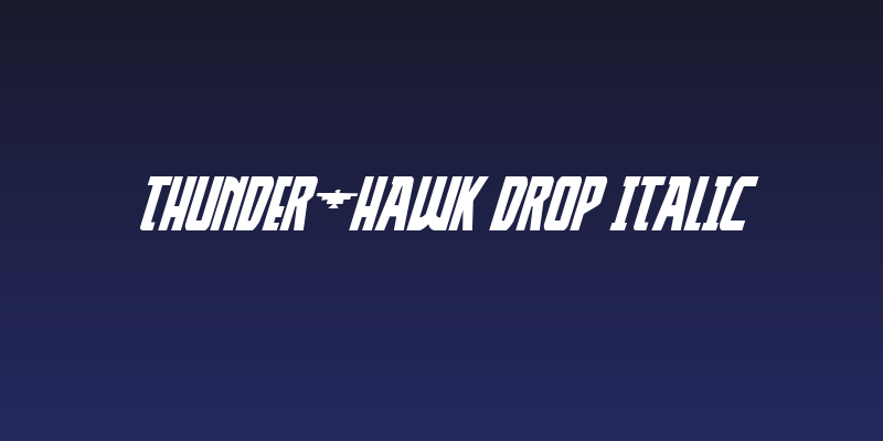 Thunder-Hawk Drop Italic Social Header