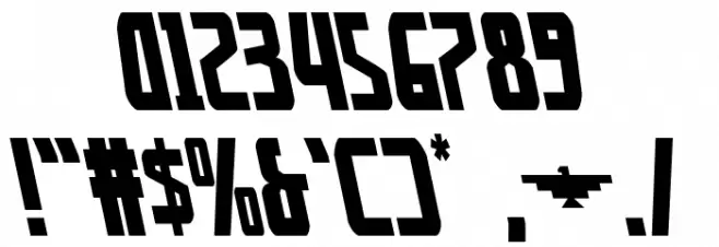 Thunder-Hawk Drop Leftalic Font OTHER CHARS