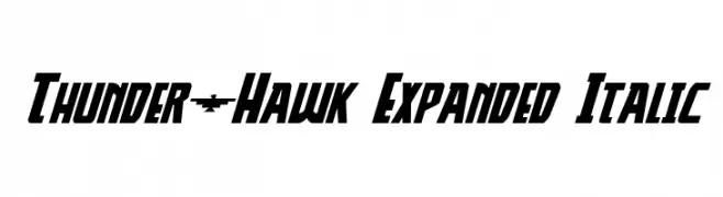 Thunder-Hawk Expanded Italic  Скачать бесплатные шрифты