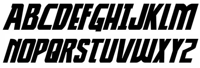 Thunder-Hawk Expanded Italic Fonte MAIÚSCULAS