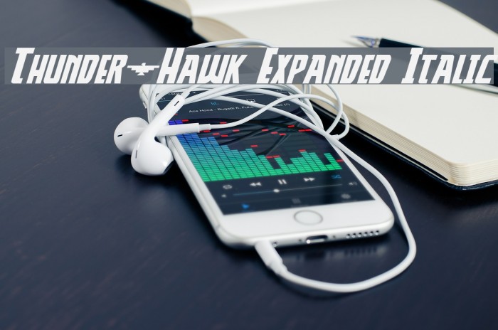 Thunder-Hawk Expanded Italic Font examples