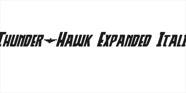Thunder-Hawk Expanded Italic Logo