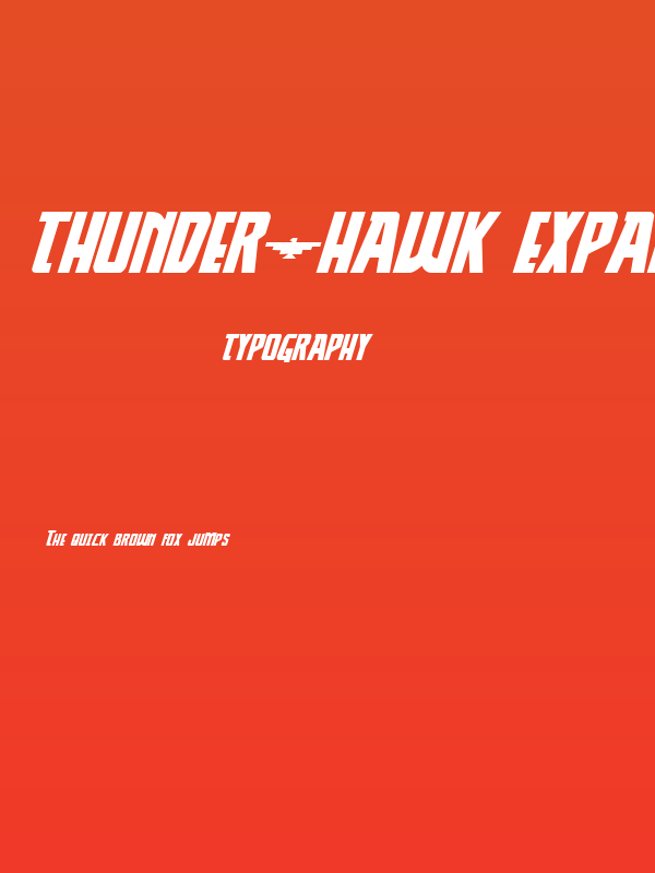 Thunder-Hawk Expanded Italic Poster