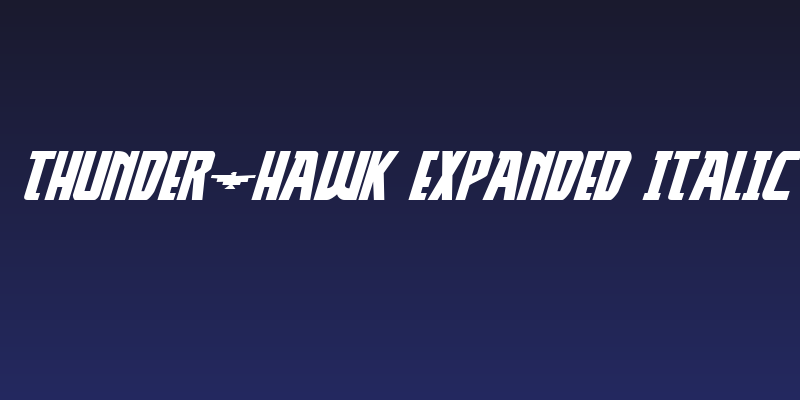 Thunder-Hawk Expanded Italic Social Header