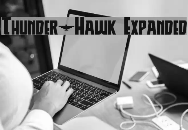 Thunder-Hawk Expanded Font examples