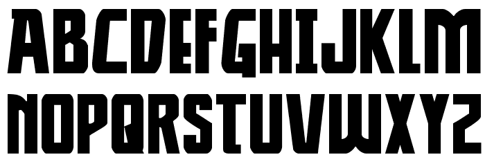 Thunder-Hawk Expanded Font LOWERCASE