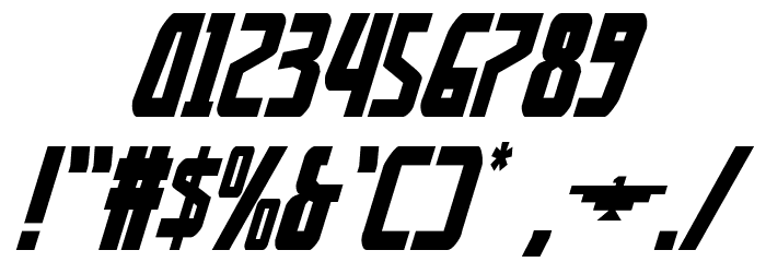 Thunder-Hawk Italic Font OTHER CHARS
