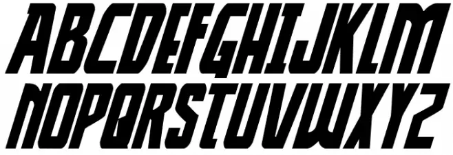 Thunder-Hawk Italic Polices MAJUSCULES