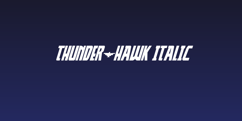 Thunder-Hawk Italic Social Header