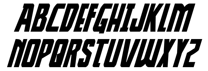 Thunder-Hawk Italic Font LOWERCASE