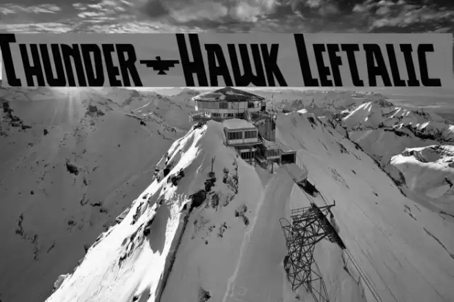 Thunder-Hawk Leftalic Font examples