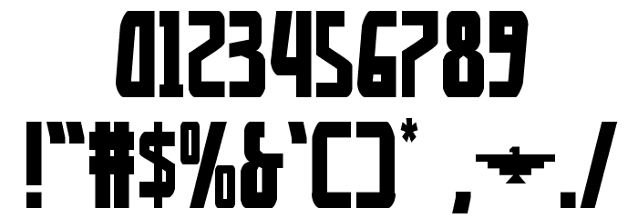 Thunder-Hawk Regular Font OTHER CHARS