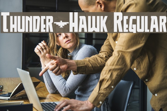 Thunder-Hawk Regular Font examples