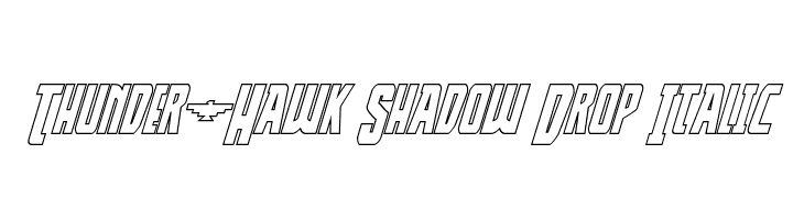 Thunder-Hawk Shadow Drop Italic  Free Fonts Download