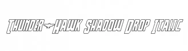Thunder-Hawk Shadow Drop Italic  Fuentes Gratis Descargar