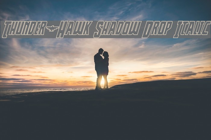 Thunder-Hawk Shadow Drop Italic Font examples