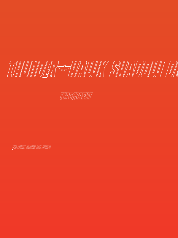 Thunder-Hawk Shadow Drop Italic Poster