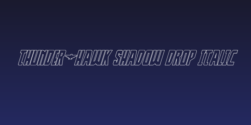 Thunder-Hawk Shadow Drop Italic Social Header