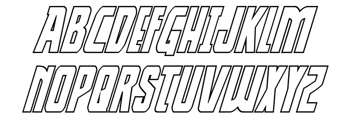 Thunder-Hawk Shadow Drop Italic Font LOWERCASE