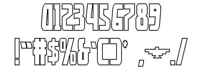 Thunder-Hawk Shadow Drop Regular Font OTHER CHARS