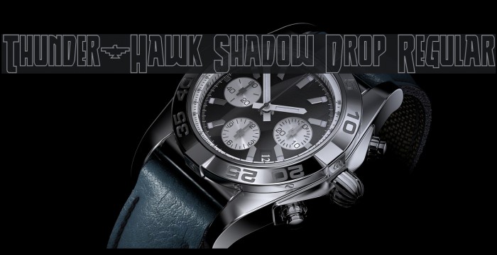 Thunder-Hawk Shadow Drop Regular Font examples