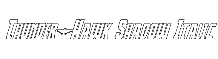 Thunder-Hawk Shadow Italic  免费字体下载