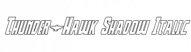 Thunder-Hawk Shadow Italic  Fuentes Gratis Descargar