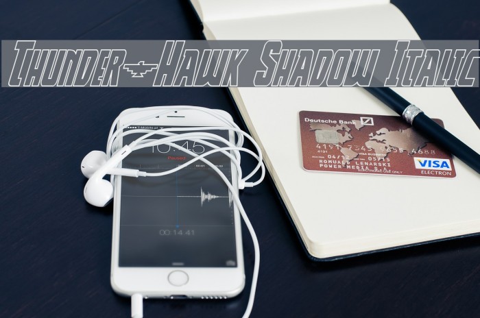 Thunder-Hawk Shadow Italic Example 1