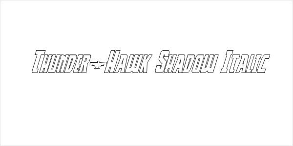 Thunder-Hawk Shadow Italic Logo