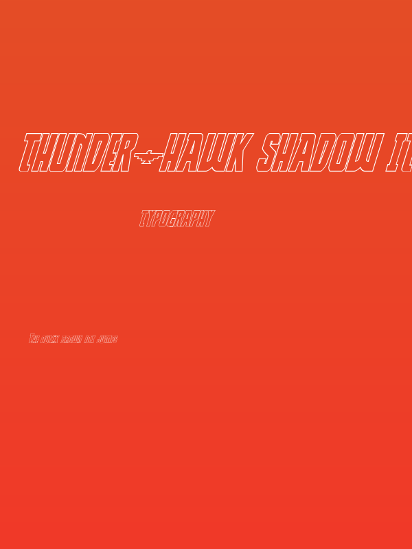 Thunder-Hawk Shadow Italic Poster