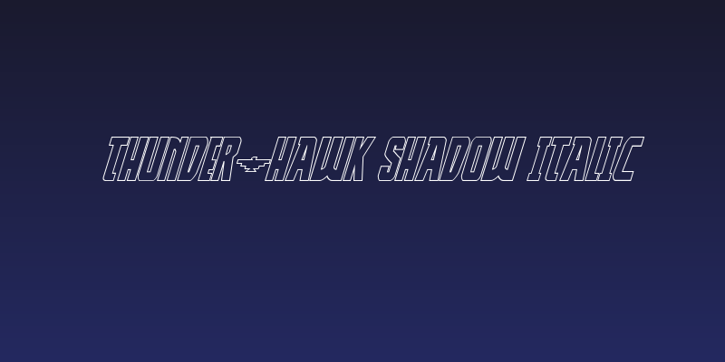 Thunder-Hawk Shadow Italic Social Header