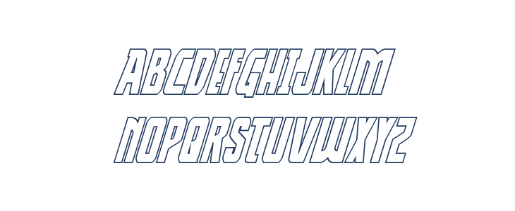 Thunder-Hawk Shadow Italic Lowercase