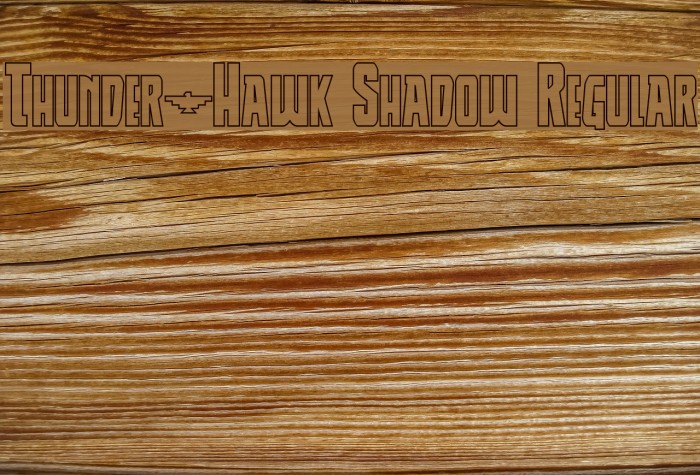 Thunder-Hawk Shadow Regular Font examples