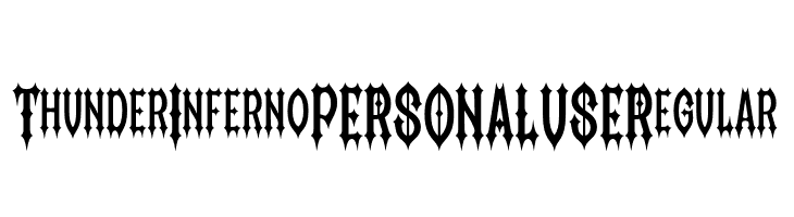 Thunder Inferno PERSONAL USE Regular  नि: शुल्क फ़ॉन्ट्स डाउनलोड