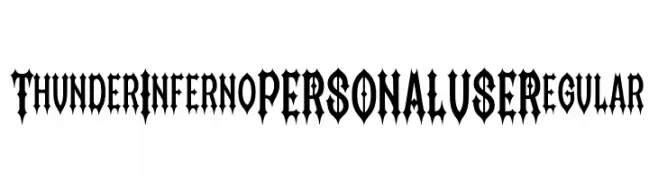 Thunder Inferno PERSONAL USE Regular  Frei Schriftart Herunterladen