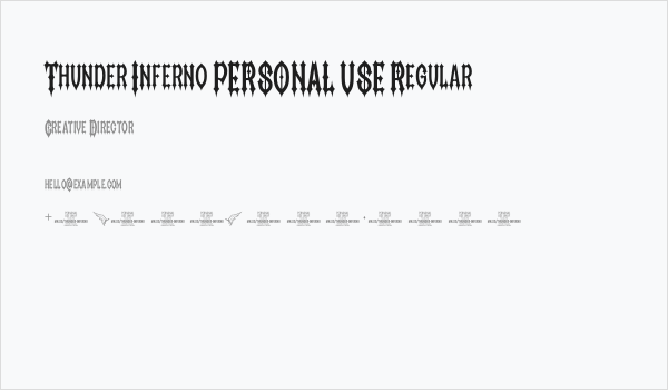 Thunder Inferno PERSONAL USE Regular Business Card