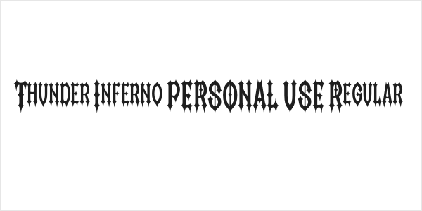 Thunder Inferno PERSONAL USE Regular Logo