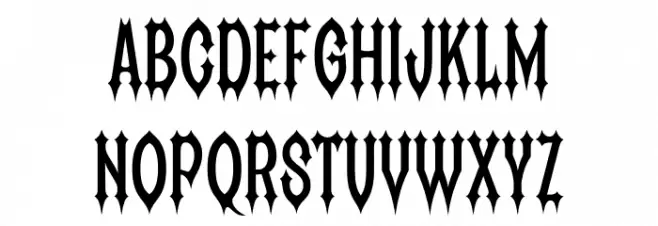 Thunder Inferno PERSONAL USE Regular Caratteri MINUSCOLO