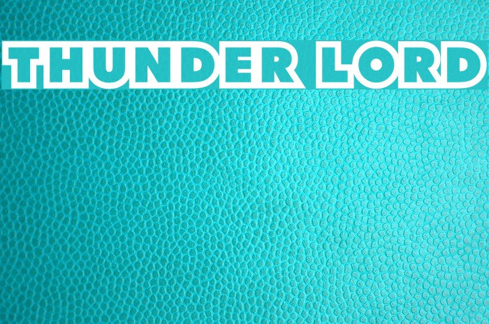 Thunder Lord Font examples