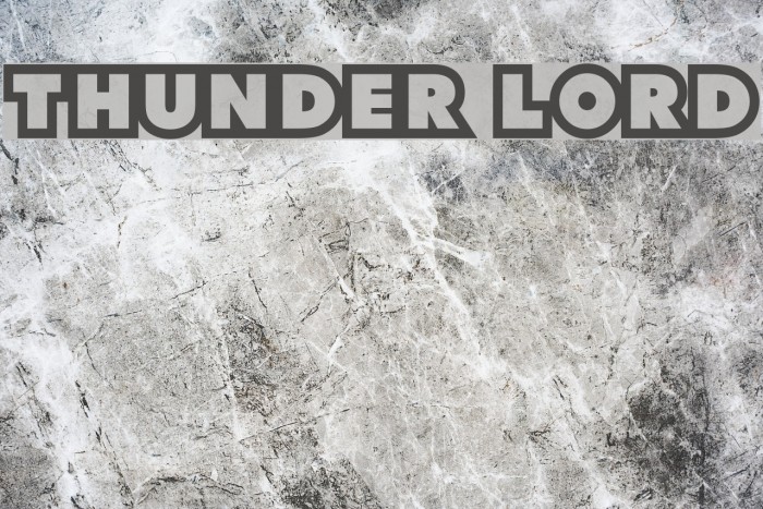 Thunder Lord Font examples