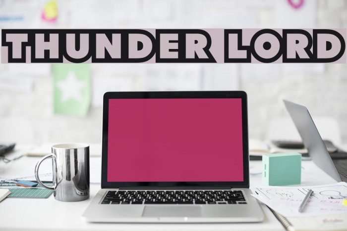 Thunder Lord Font examples