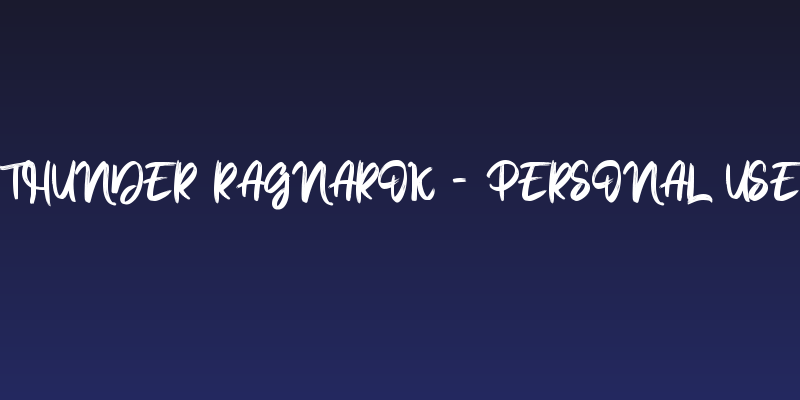 Thunder Ragnarok - Personal Use Social Header