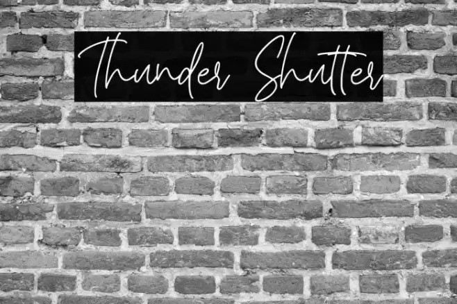Thunder Shutter Font examples