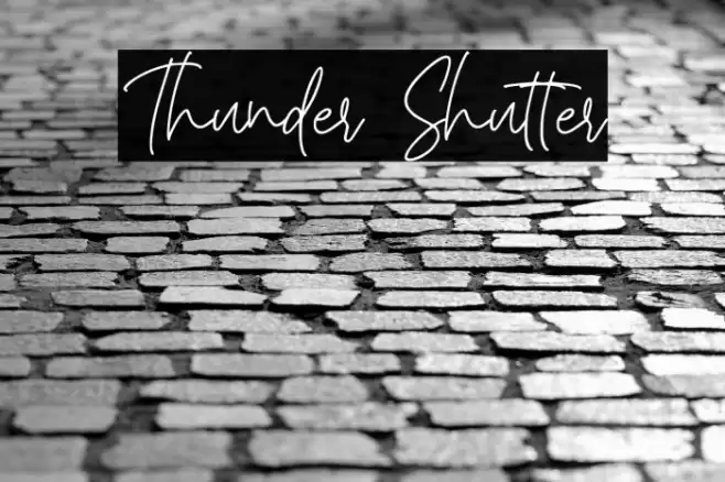 Thunder Shutter Font examples