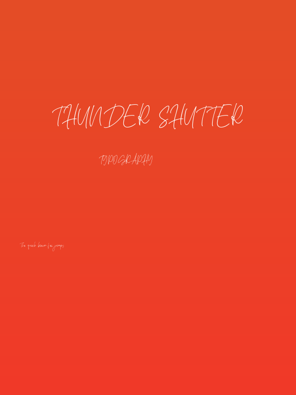 Thunder Shutter Poster