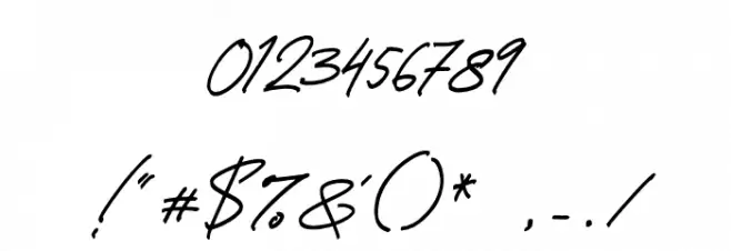 Thunder Stone Script Alt Font OTHER CHARS