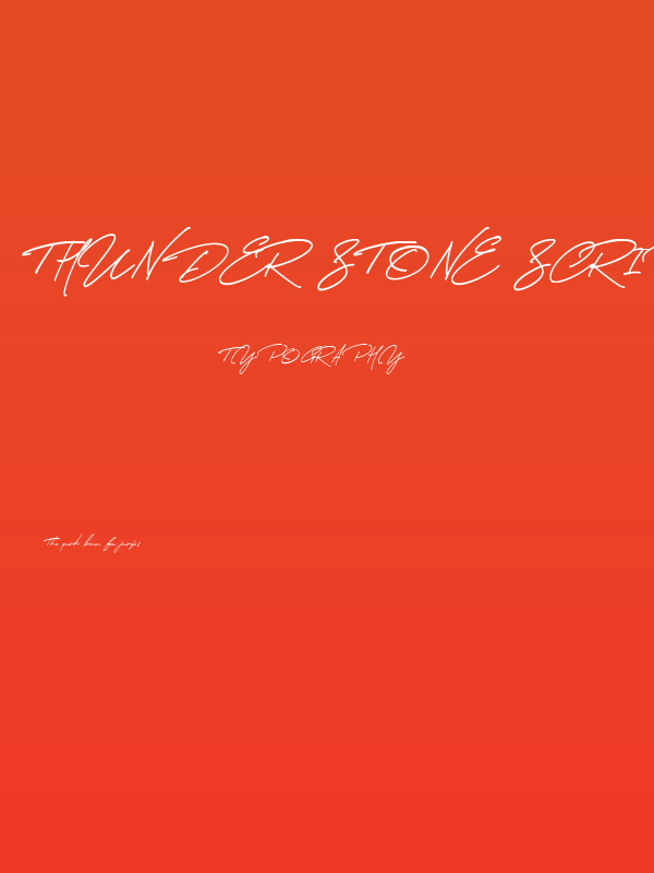 Thunder Stone Script Alt Poster