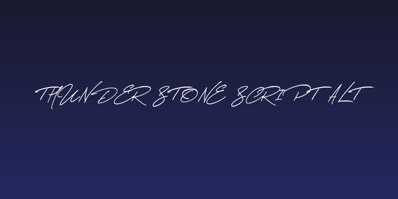 Thunder Stone Script Alt Social Header