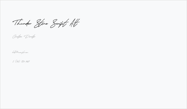 Thunder Stone Script Alt Business Card