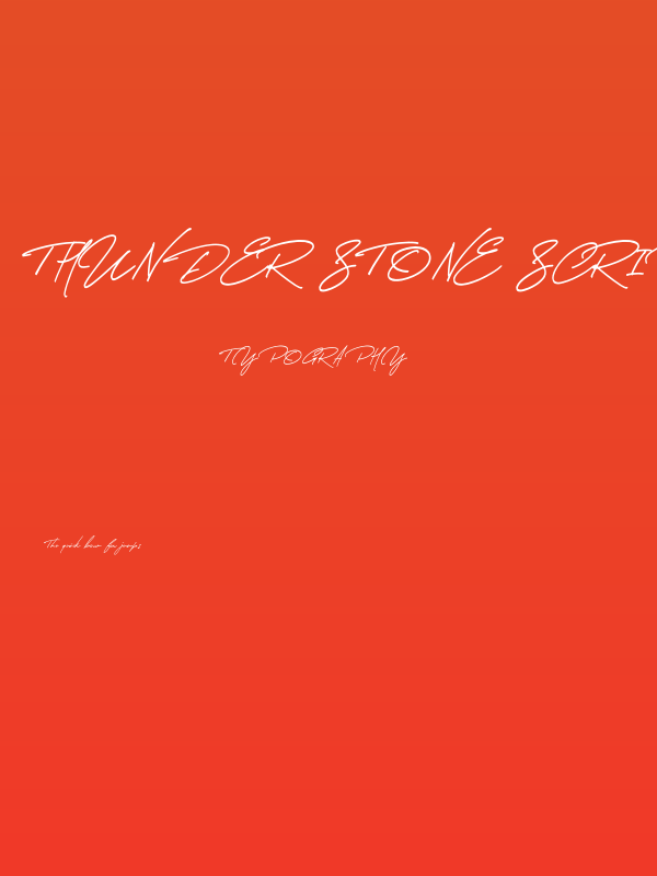 Thunder Stone Script Alt Poster